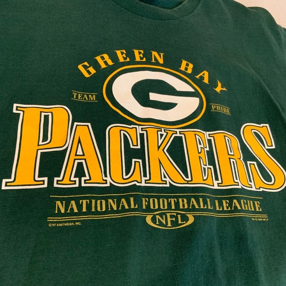 Vintage Lee Sport Green Bay Packers NFL Logo Graphic Tee Size L - Picture 12 of 13